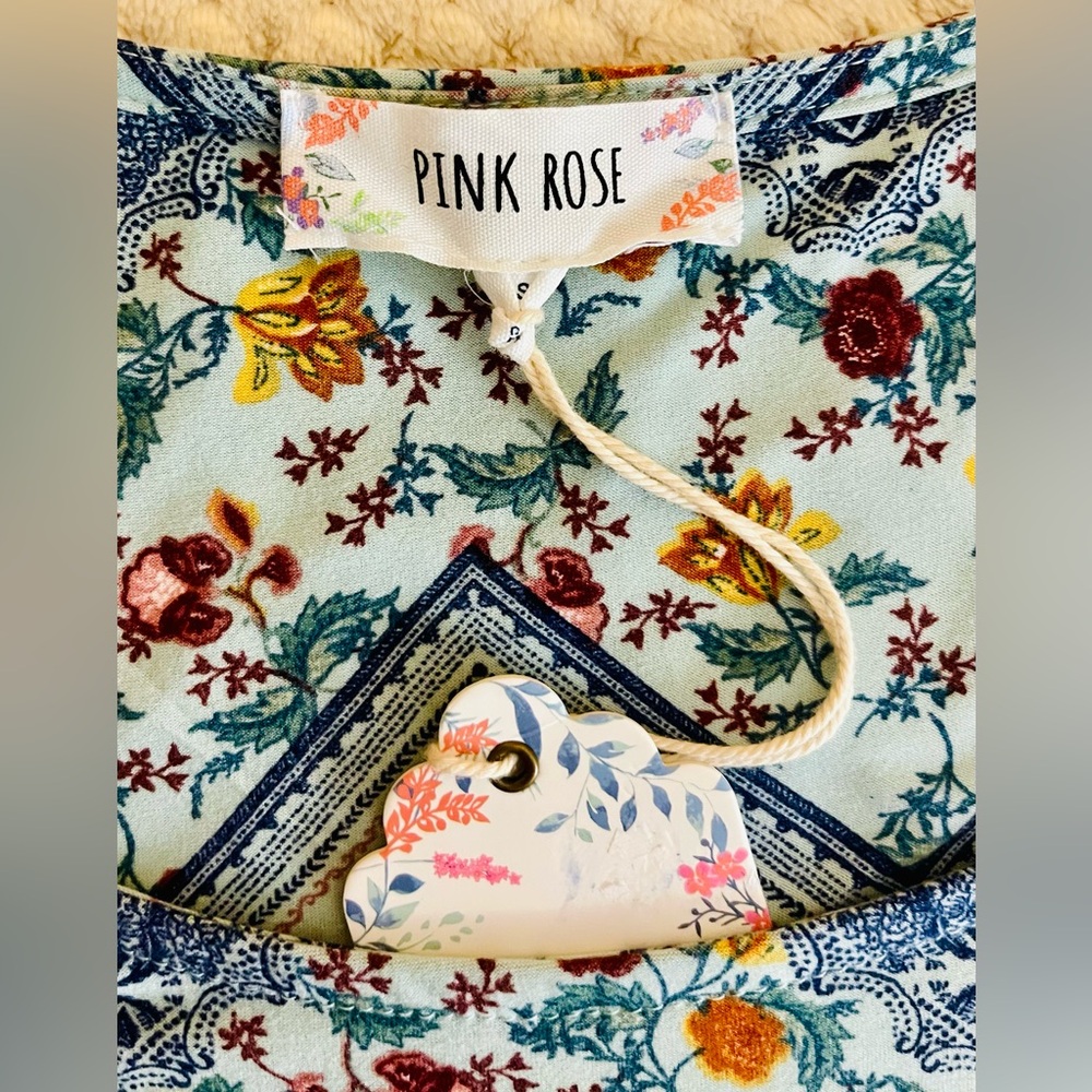 Women’s “Pink Rose” Floral Midi Dress NWT‼️ - Picture 8 of 14